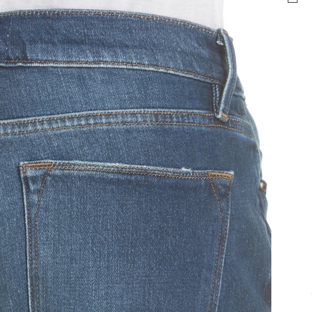 FRAME Le High Straight Asymmetrical Hem Jeans In Kingsway Size 25 - Picture 11 of 15